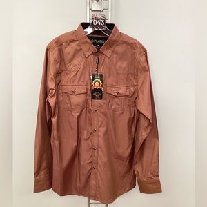 43 - Platini Men’s Button Down Dress Shirt Size Medium